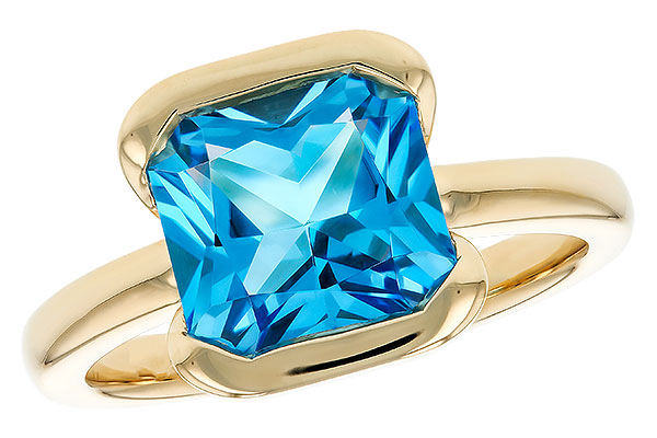 C275-91396: LDS RG 3.50 CT BLUE TOPAZ (9MM BT)