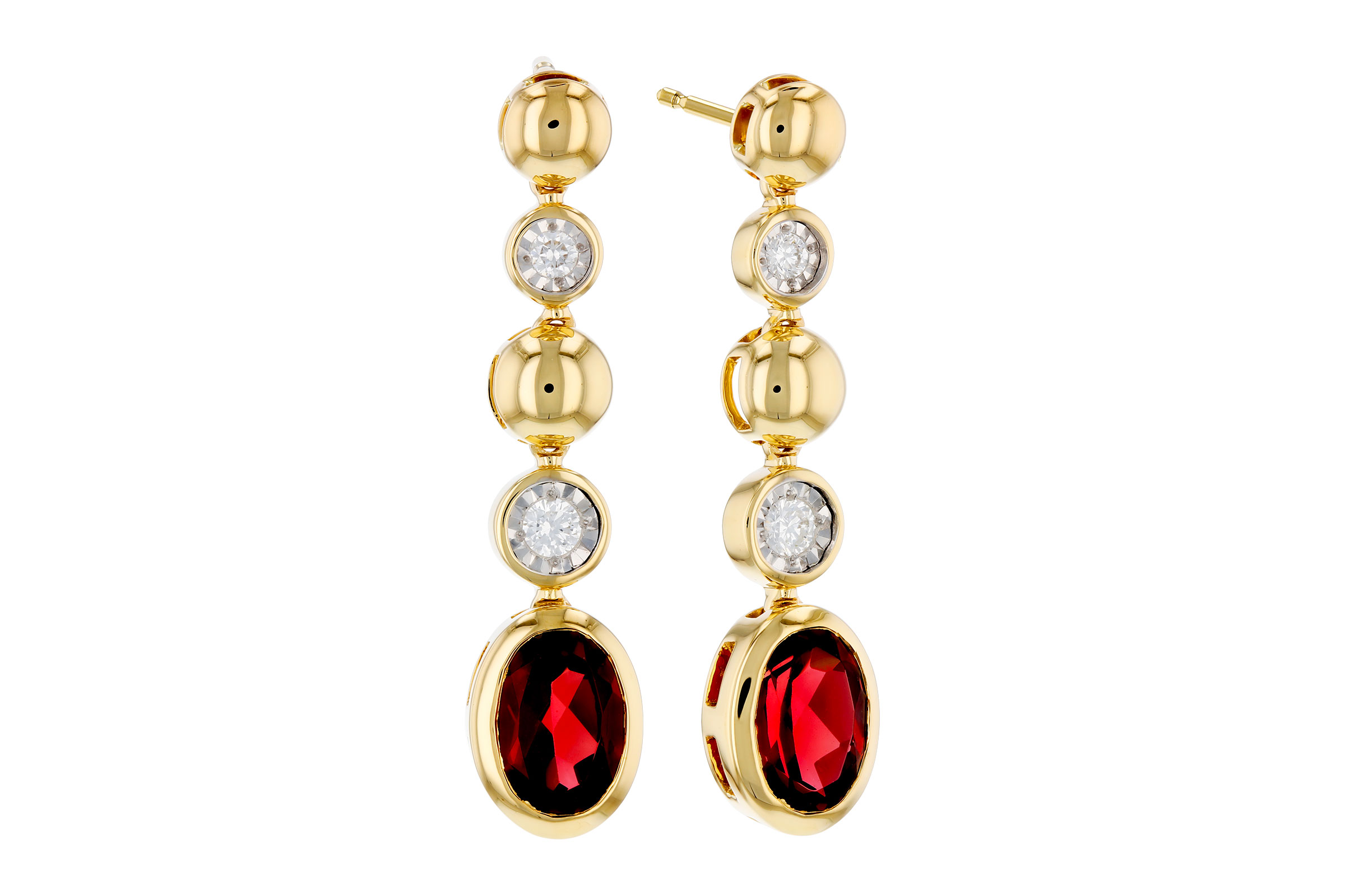 C275-92341: EARRINGS 1.76 TW GARNET 1.86 TGW