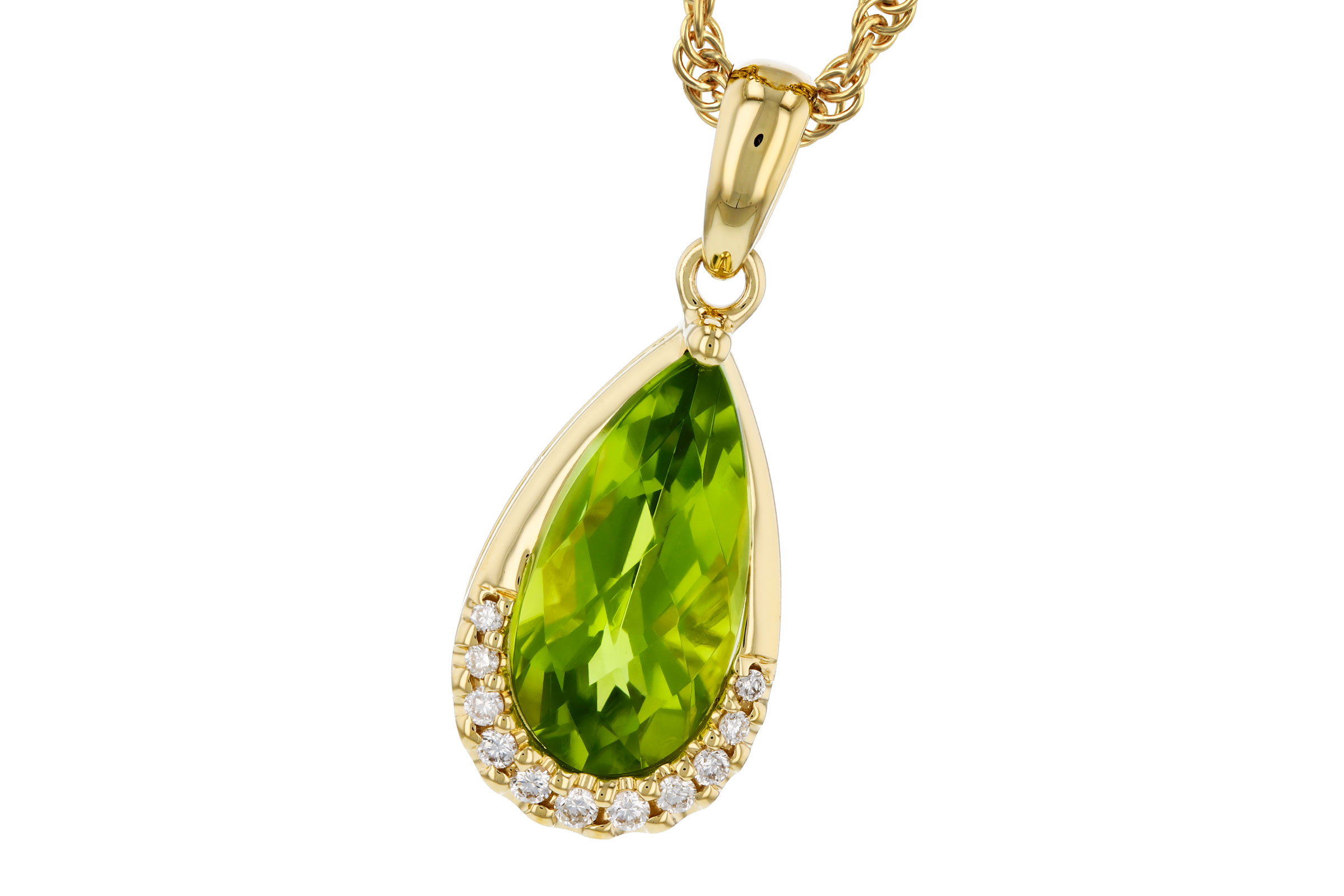 C275-93196: NECK 1.94 PERIDOT 2.00 TGW (12x6MM PS)