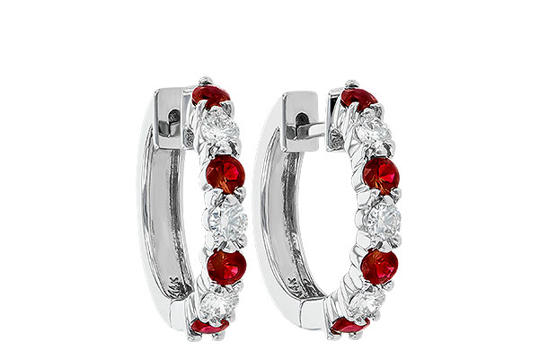 D001-39568: EARRINGS .64 RUBY 1.05 TGW