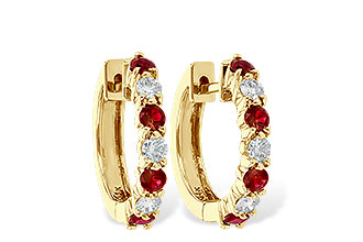 D001-39568: EARRINGS .64 RUBY 1.05 TGW