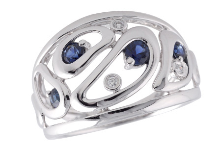 D185-05968: LDS WED RG .40 SAPPH .43 TGW