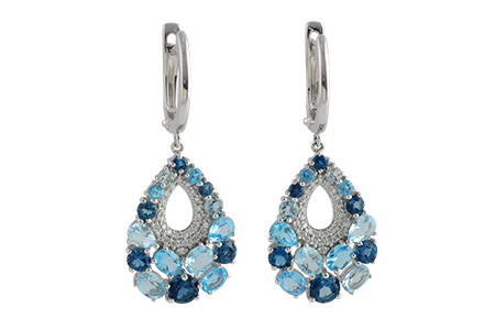 D187-80523: EARR 4.01 BLUE TOPAZ 4.24 TGW