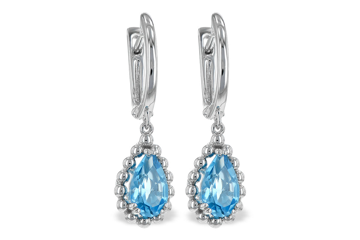 D189-58714: EARRING BLUE TOPAZ 1.70 TW