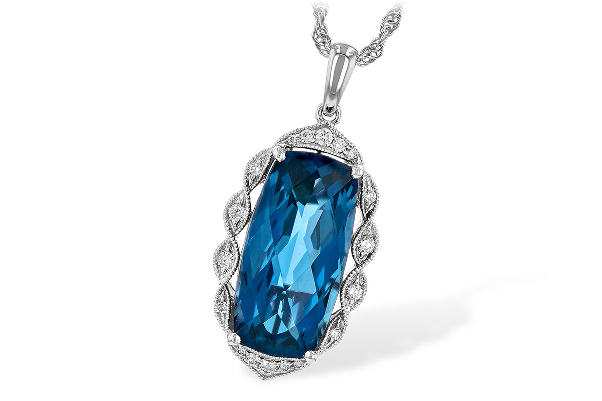 D190-46823: NECK 6.70 LONDON BLUE TOPAZ 6.81 TGW