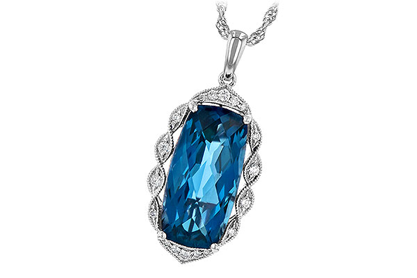 D190-46823: NECK 6.70 LONDON BLUE TOPAZ 6.81 TGW