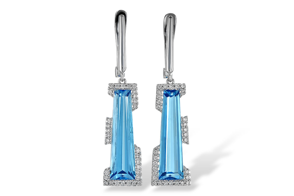 D190-46896: EARR 6.12 TW BLUE TOPAZ 6.33 TGW