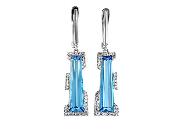 D190-46896: EARR 6.12 TW BLUE TOPAZ 6.33 TGW