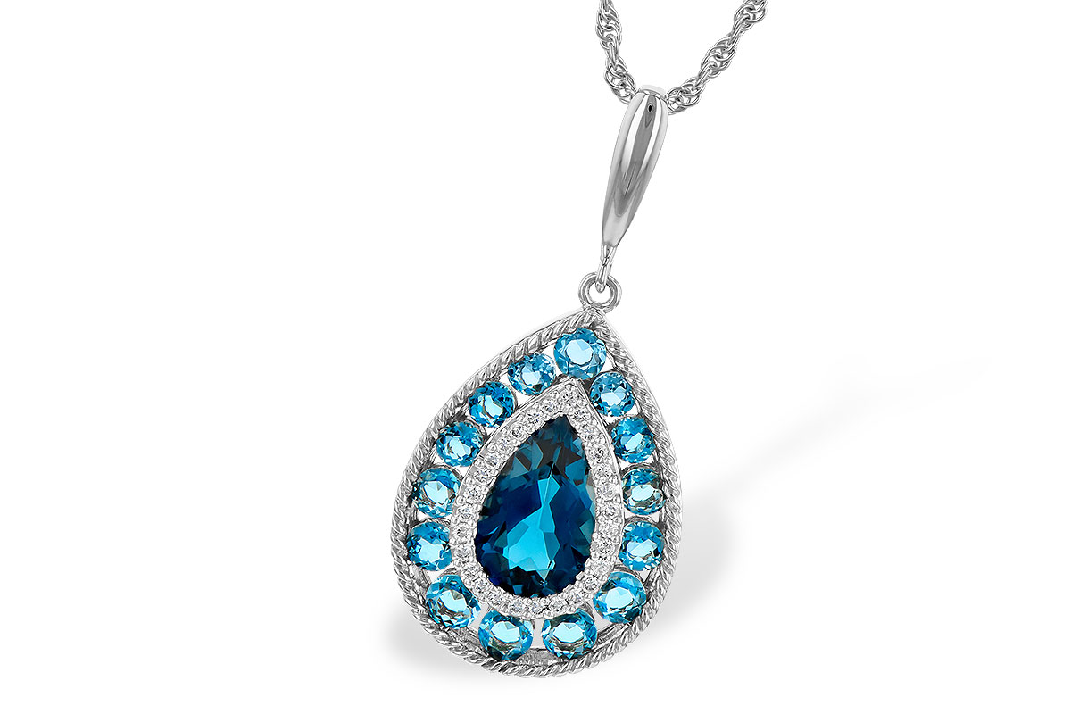D190-49614: NECK 2.55 TW BLUE TOPAZ 2.65 TGW