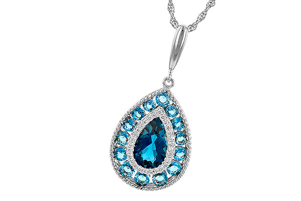 D190-49614: NECK 2.55 TW BLUE TOPAZ 2.65 TGW