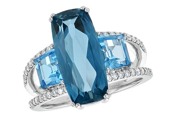 D190-51405: LDS RG 6.40 TW BLUE TOPAZ 6.67 TGW