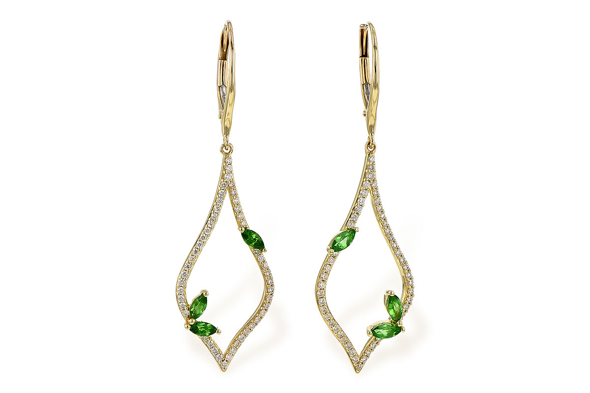 D190-51441: EARR .42 GREEN GARNET .77 TGW