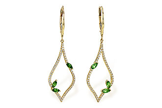 D190-51441: EARR .42 GREEN GARNET .77 TGW