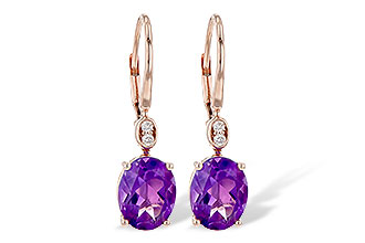 D190-54096: EARR 2.85 TW AMETHYST 2.90 TGW (9x7MM AMY)