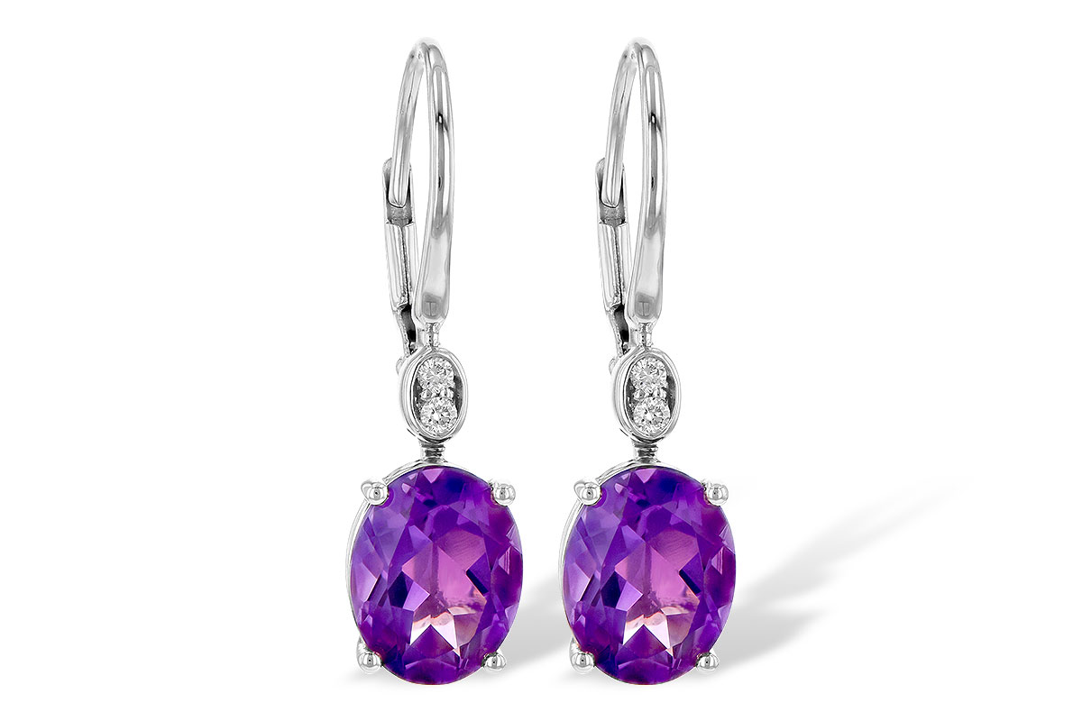 D190-54096: EARR 2.85 TW AMETHYST 2.90 TGW (9x7MM AMY)