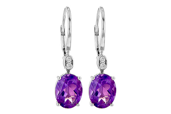 D190-54096: EARR 2.85 TW AMETHYST 2.90 TGW (9x7MM AMY)