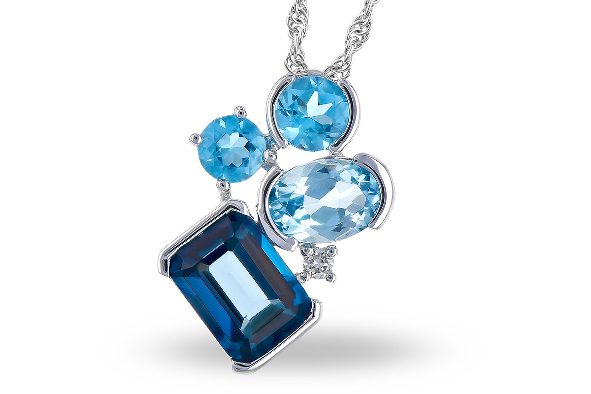 D273-25050: NECK 3.08 BLUE TOPAZ TW 3.11 TGW