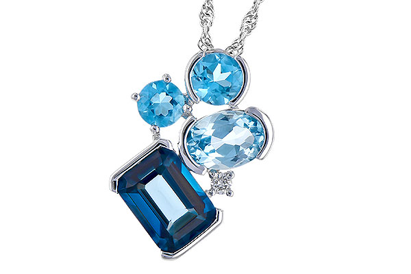 D273-25050: NECK 3.08 BLUE TOPAZ TW 3.11 TGW