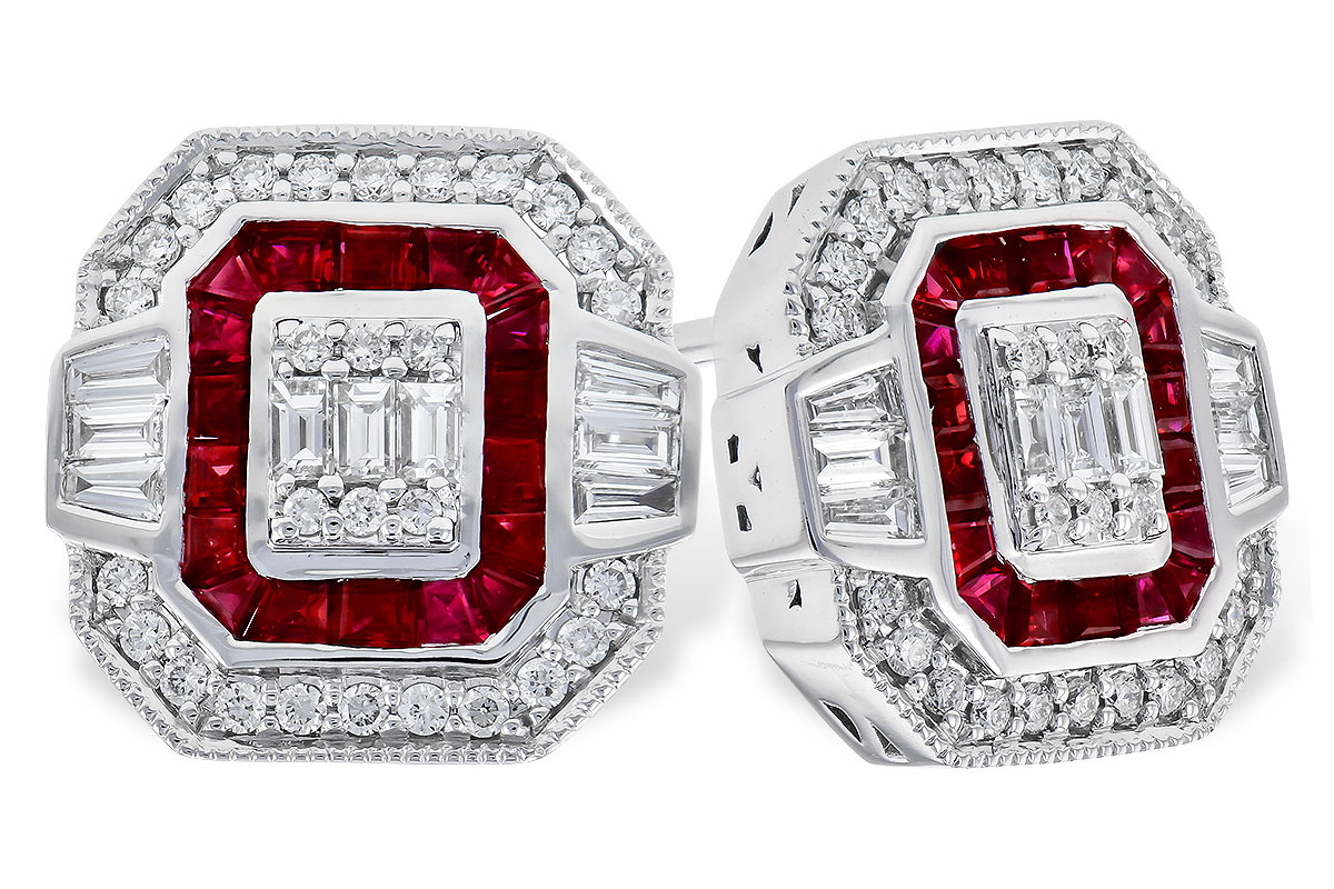 D274-09568: EARR .58 TW RUBY .96 TGW