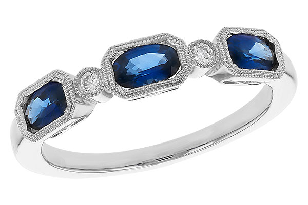D275-02323: LDS WED RG .72 SAPPHIRE .77 TGW (4x3MM SAPP)
