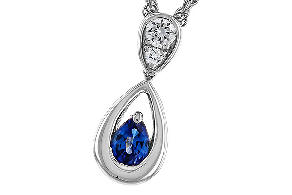 D275-03232: NECKLACE .21 SAPPHIRE .27 TGW (4x3 SAPP)