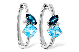 D275-04096: EARRINGS 1.82 TW BLUE TOPAZ 1.86 TGW