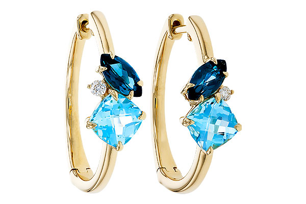 D275-04096: EARRINGS 1.82 TW BLUE TOPAZ 1.86 TGW
