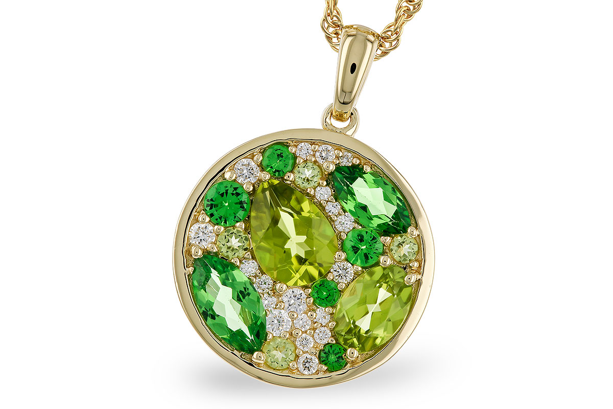 D275-04114: NECK 2.20 TW SEMI-PRECIOUS (TSAV, PER) 2.37 TGW