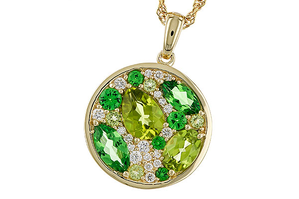 D275-04114: NECK 2.20 TW SEMI-PRECIOUS (TSAV, PER) 2.37 TGW