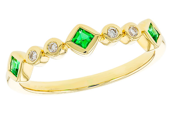 D275-05077: LDS WED RG .14 TW EMERALD .19 TGW