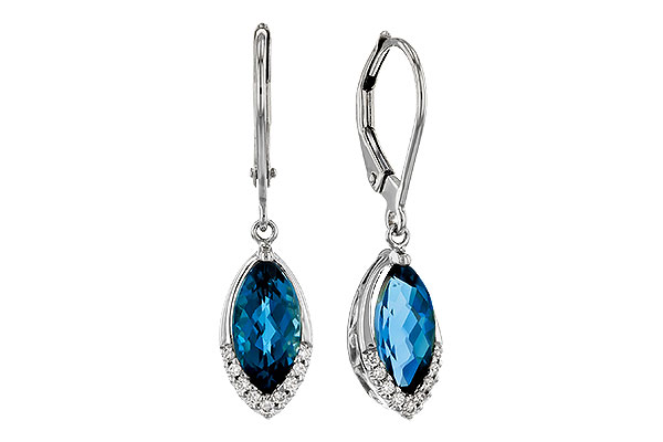 D275-07814: EARR 2.42 TW LONDON BLUE TOPAZ 2.50 TGW (9x5MM MQ)