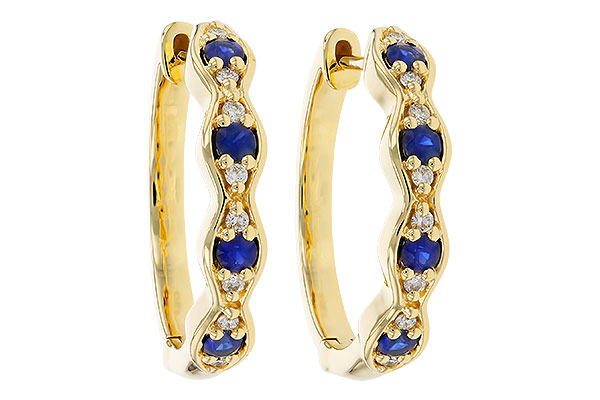 D275-08659: EARRINGS .30 TW SAPPHIRE .40 TGW