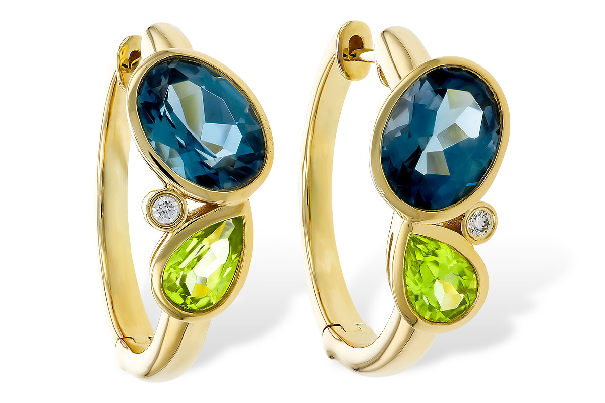 D275-08696: EARRINGS 2.97 SEMI-PREC (PER,LBT) 3.00 TGW