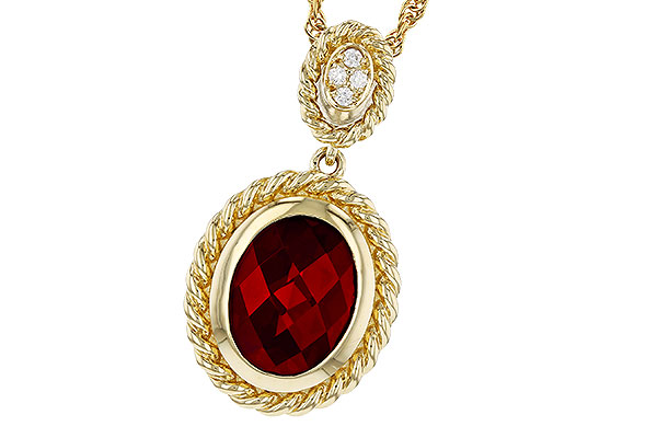 D275-91405: NECKLACE 2.10 GARNET 2.12 TGW (9x7MM GAR)
