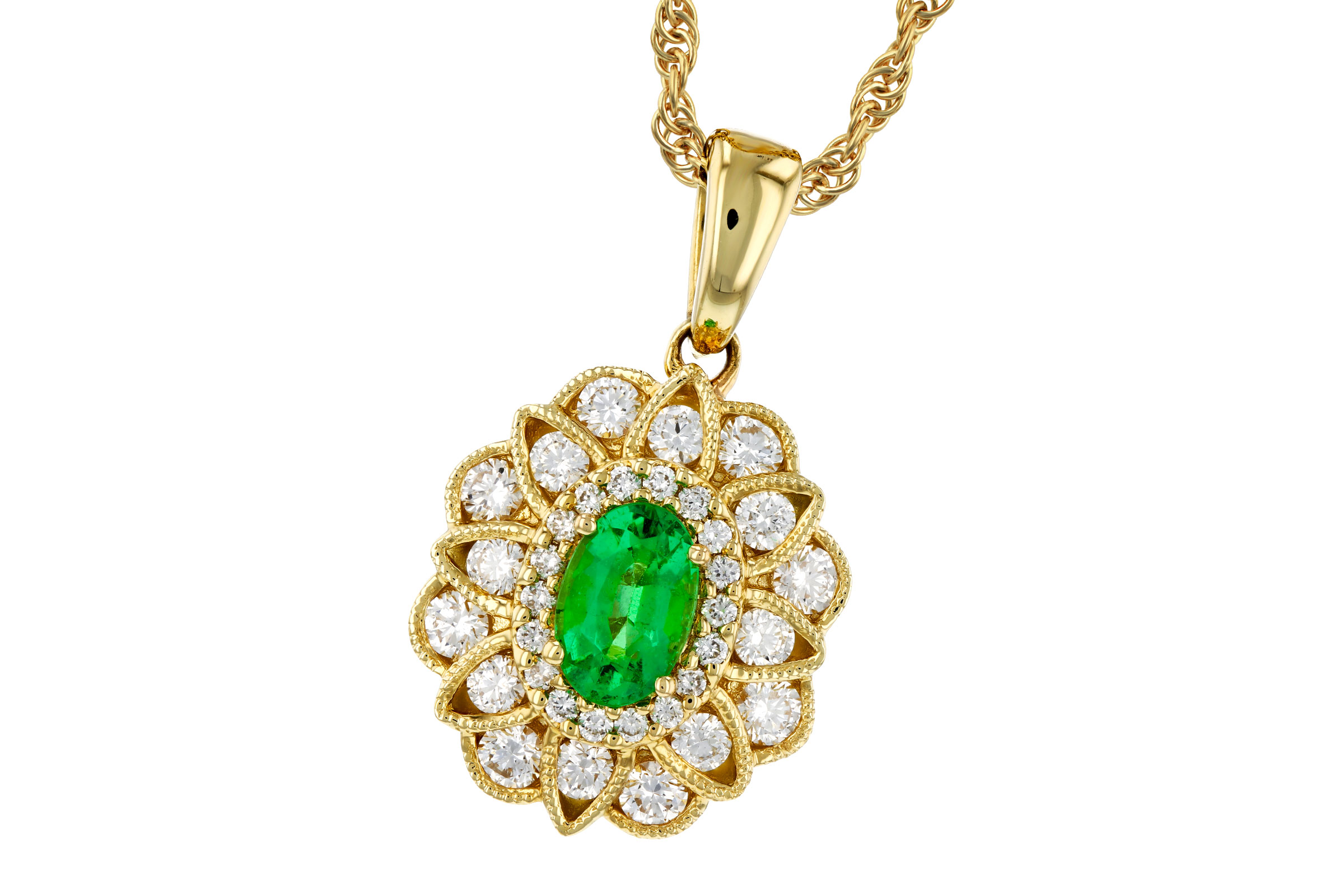 D275-92323: NECK .46 EMERALD .98 TGW (6X4 EMER)
