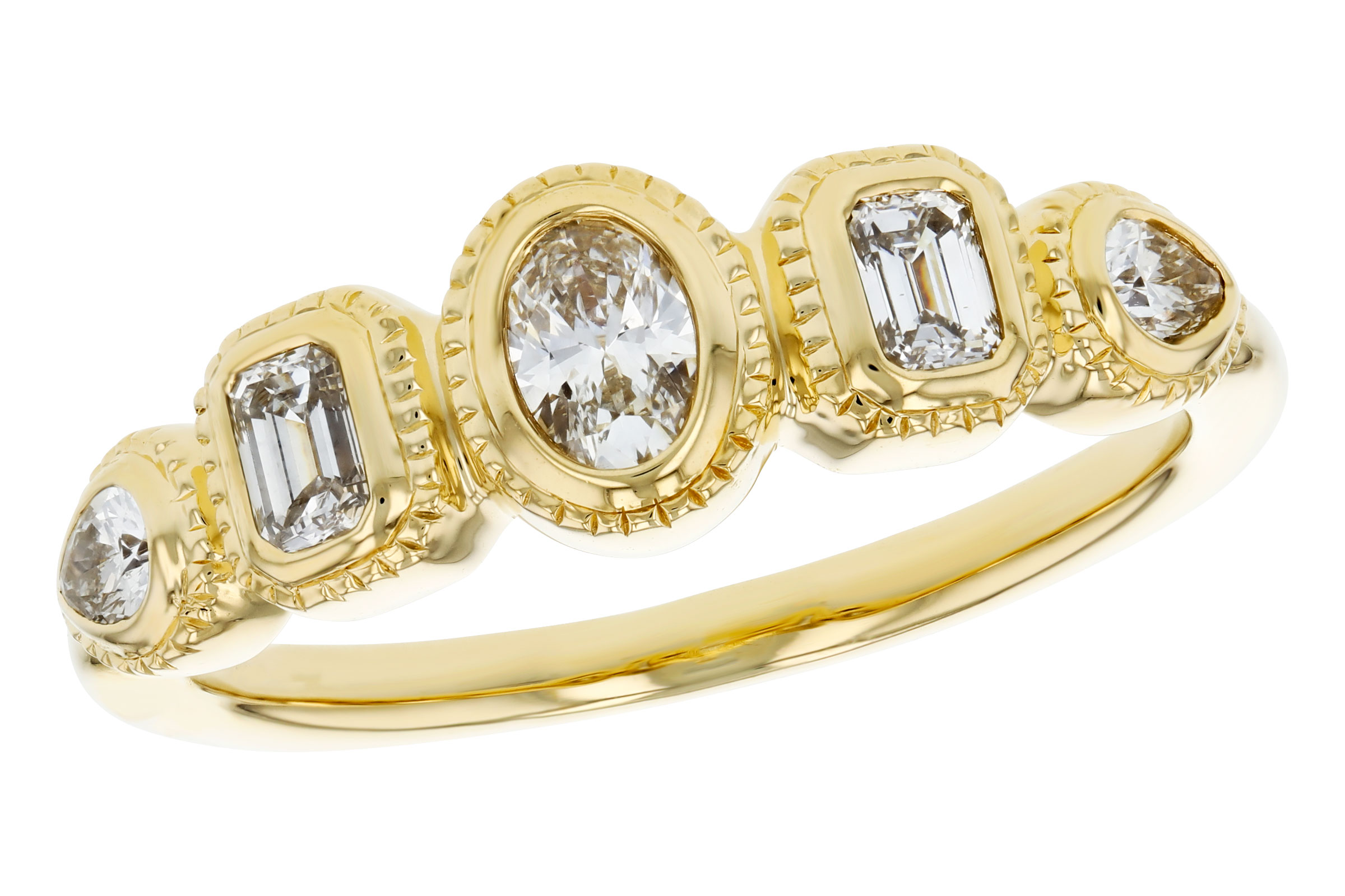 D275-93250: LDS DIA RG .50 TW FANCY CUT DIAMONDS