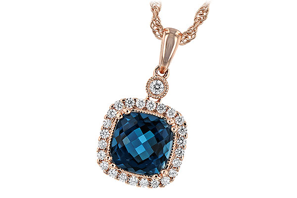 E189-55914: NECK 1.63 LONDON BLUE TOPAZ 1.80 TGW (7MM LBT)