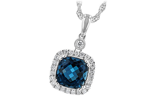 E189-55914: NECK 1.63 LONDON BLUE TOPAZ 1.80 TGW (7MM LBT)