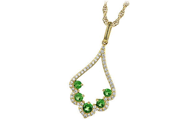 E190-45941: NECK .34 GREEN GARNET .53 TGW