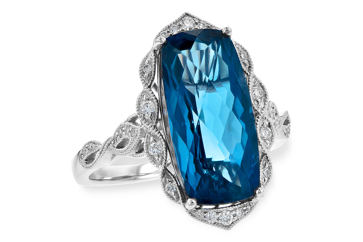 E190-46823: LDS RG 6.75 LONDON BLUE TOPAZ 6.90 TGW (16x8MM BT)