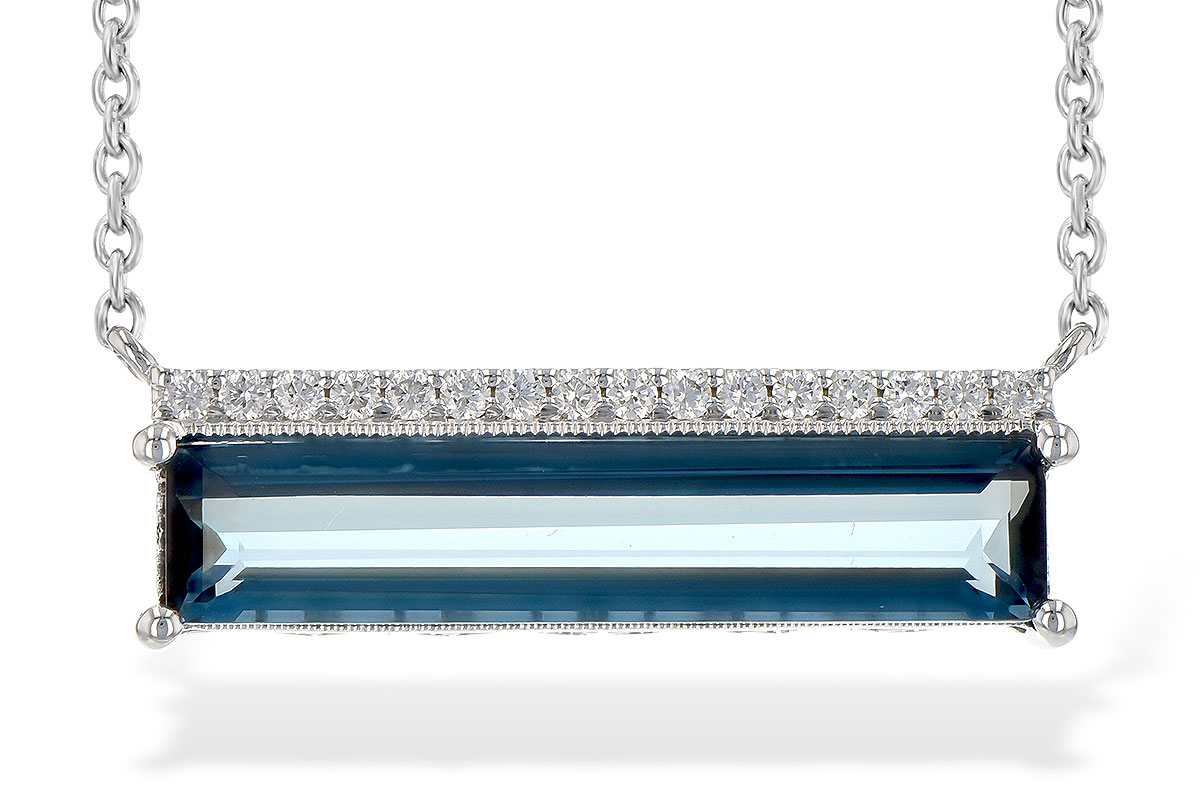 E190-51414: NECK 2.70 LONDON BLUE TOPAZ 2.80 TGW