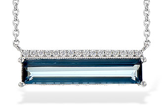 E190-51414: NECK 2.70 LONDON BLUE TOPAZ 2.80 TGW