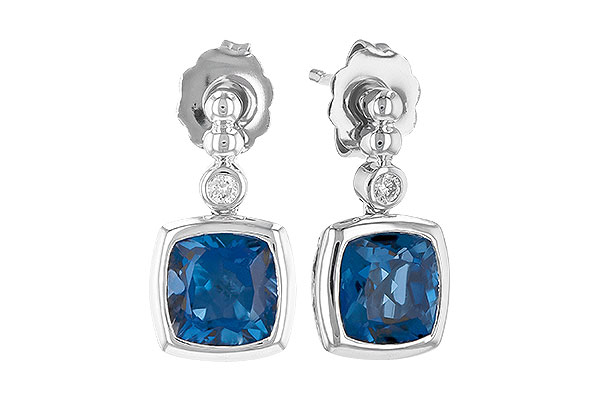 E273-18650: EARR 1.78 LONDON BLUE TOPAZ 1.82 TGW