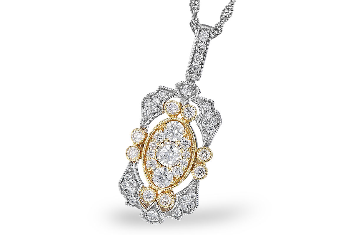 E273-24132: NECKLACE .50 TW