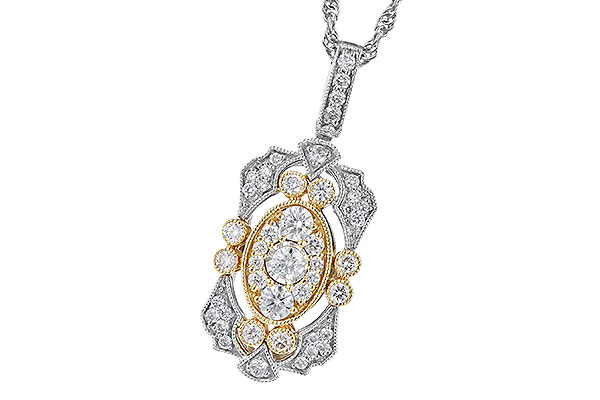 E273-24132: NECKLACE .50 TW