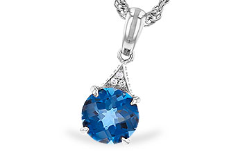 E274-14123: NECK 1.60 LONDON BLUE TOPAZ 1.61 TGW (7MM RD)
