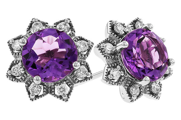 E274-14177: EARR 2.07 TW AMETHYST 2.25 TGW (7MM RD)