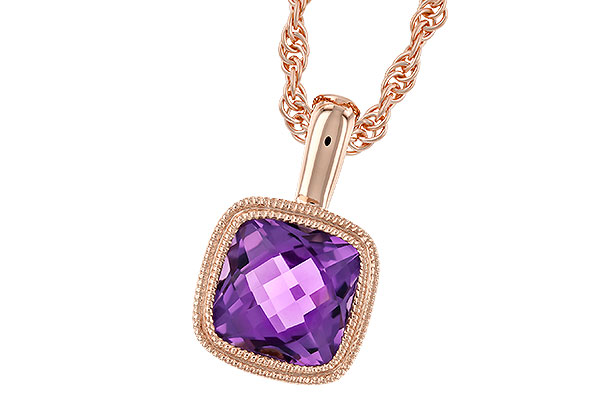 E274-15914: NECKLACE .82 AMETHYST