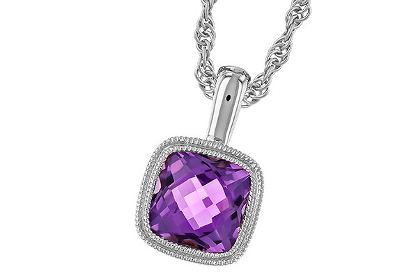 E274-15914: NECKLACE .82 AMETHYST