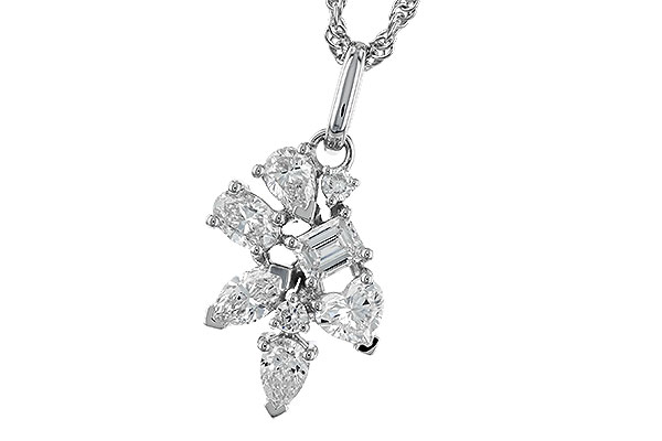 E274-15959: NECKLACE .90 TW FANCY CUT DIAS